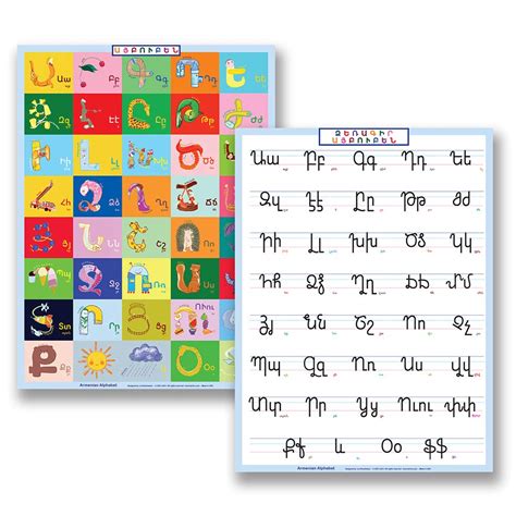 Buy Armenian Alphabet Kids Educational 2pack Set Pictorial