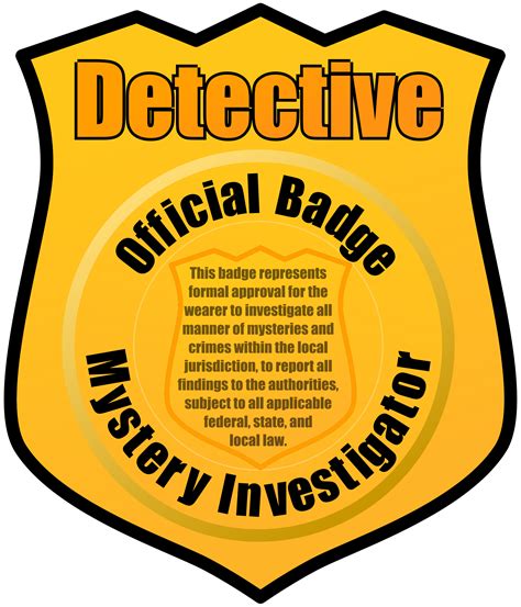 Clipart Detective Badge