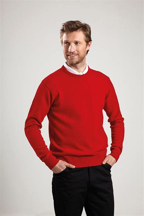 Glenmuir Mens Crew Neck Lambswool Golf Sweater