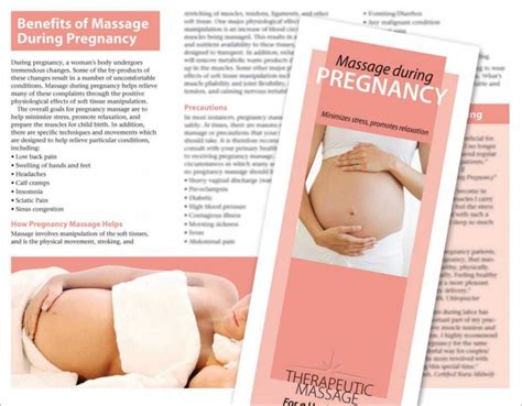 Massage During Pregnancy Brochure Massage Products By Hemingway