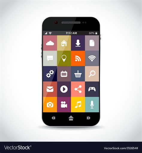 Cellphone Apps Royalty Free Vector Image Vectorstock