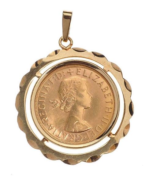 SOVEREIGN COIN WITHIN 9CT GOLD PENDANT MOUNT