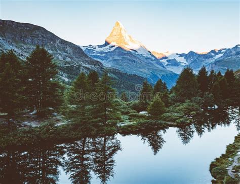 Scenic Surroundings With Famous Peak Matterhorn Location Place Swiss