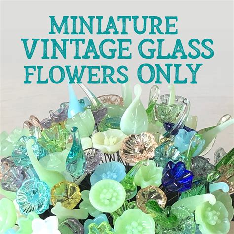 Vintage Glass Flowers No Vase Miniature Glass Flowers Sold Etsy Canada