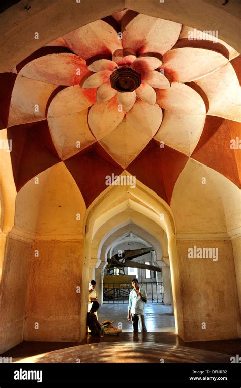 Lotus Flower Ceilingtanjore Thanjavur Maratha Palacetamil Nadusouth