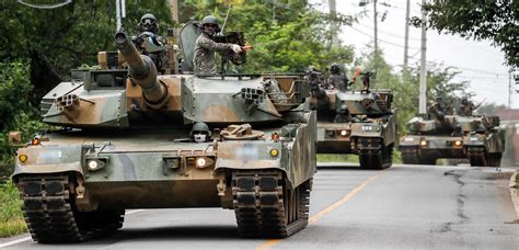 South Korean K1a2 Tanks Participate In Ulchi Freedom Shield Exercise On