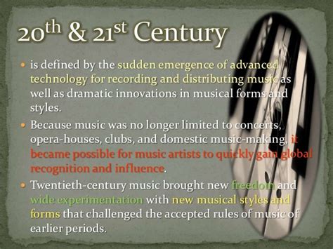 20th And 21st Century Music