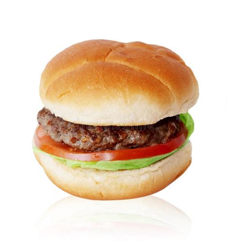 Single Hamburger Stock Image Image Of Cooking Burger 9371063