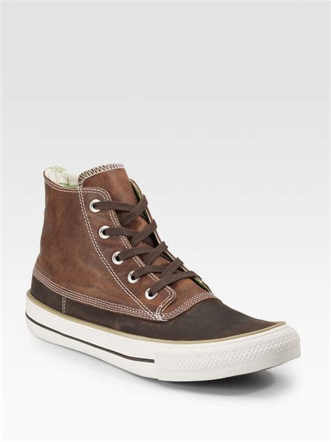 Converse Chuck Taylor Leather Duck Ankle Boots In Brown For Men Lyst