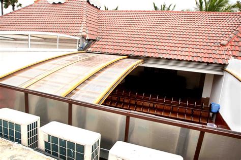 Aluminum Retractable Roof Rs 1800 Square Feet Megavent Technologies