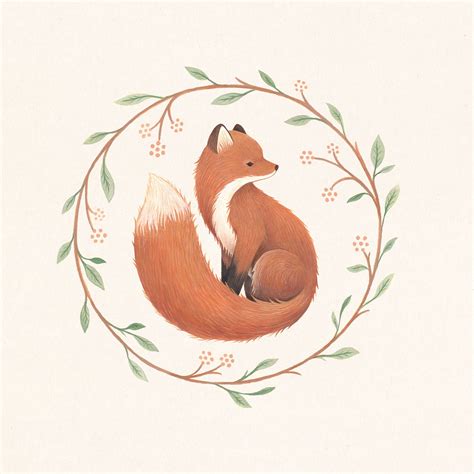 Raposa Fox Illustrated Foxy Logo On Behance Fox Illustration Fox