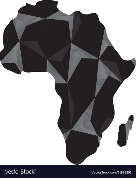 Africa Map Silhouette Royalty Free Vector Image