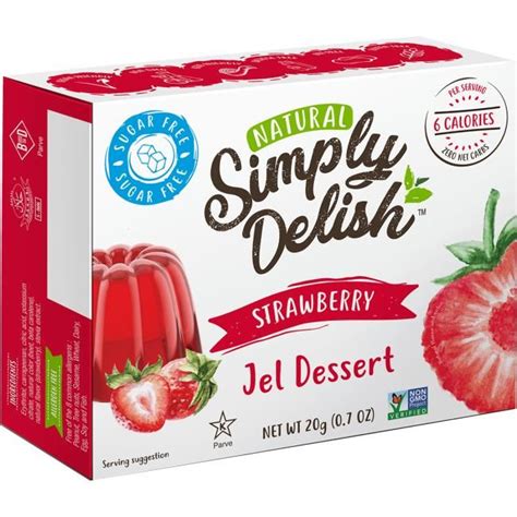 simply delish strawberry jel dessert 0 7 oz pkg swanson® jelly desserts sugar free low
