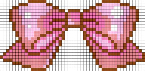 Cute Pink Bow Perler Bead Pattern Bead Sprites Misc Fuse Bead Patterns
