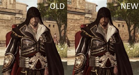 Ezio In Altair Armor Comparison Image Assassin S Creed 2 Overhaul Mod