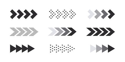 Arrows Pointers Arrows Different Shapes Modern Arrow Icons Vector
