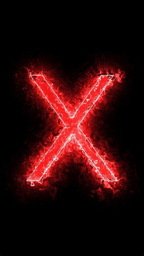 X Red 0010 Abstract Cross Fire Glare Glow Hd Phone Wallpaper
