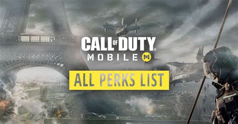 Call Of Duty Mobile Multiplayer Perk List Guides