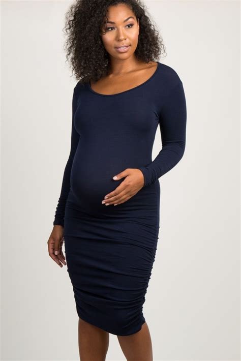 A Comfortable Casual Maternity Dress Perfect For Any Day A Solid