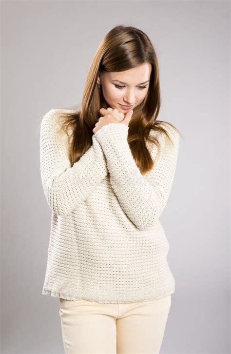 Beautiful Woman In Sweater Stock Image Image Of Skin 34988775