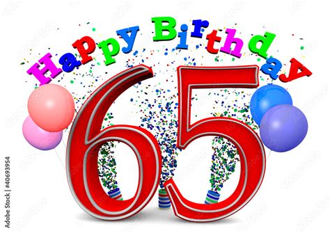 Happy Birthday 65 Stock Illustration Adobe Stock