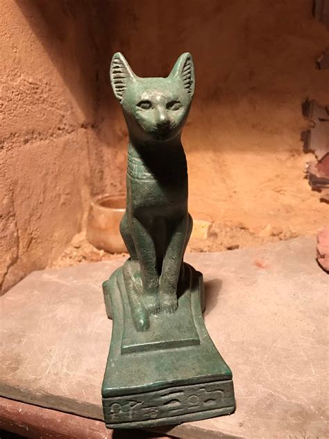Egyptian Cat Statue Bast Bastet Goddess Of Music Dance Hunting