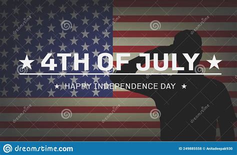 Happy Independence Day 4th July National Holiday Stock Vector