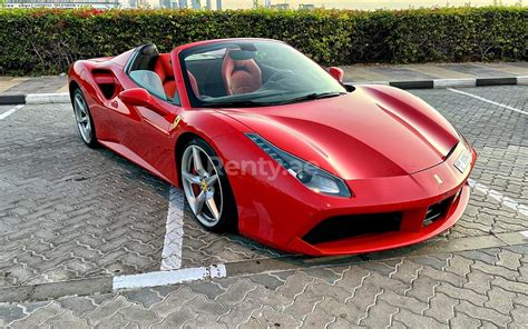 Rent A Ferrari 488 Spyder Red 2017 Id 04368 In Dubai Rentyae