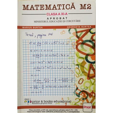 Manual De Matematica Clasa A Xi A M2 Marius Burtea Georgeta Burtea