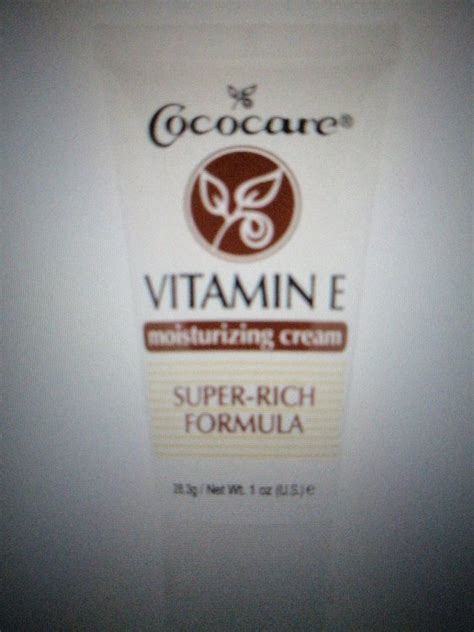 Cococare Vitamin E Moisturizing Cream 1 Oz Inci Beauty