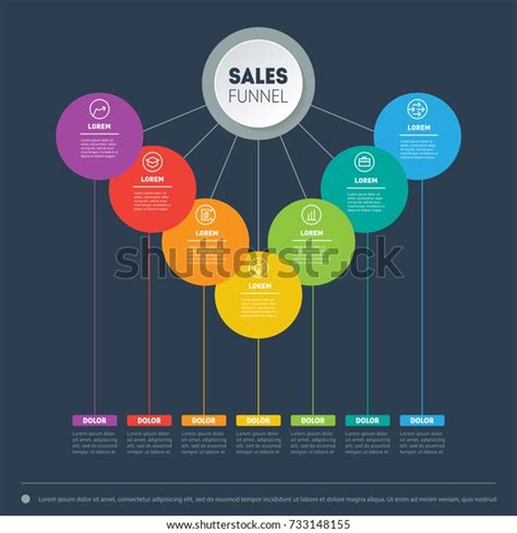 Business Presentation Concept With 7 Options Template Of A Sales