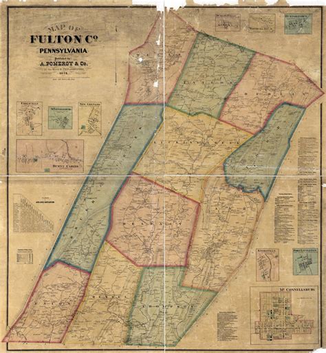 1873 Map Of Fulton County Pa Etsy
