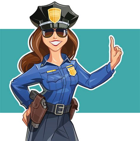 Best Cartoon Of The Female Police Officers Illustrations Royalty Free