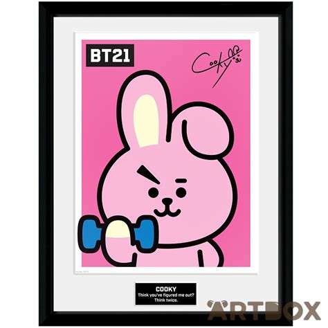Buy Line Friends Bt21 Cooky Signature Framed Large Collector Print At