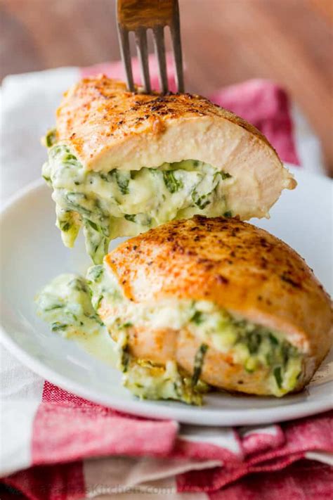 how to make stuffed chicken breast with cheese and spinach dekookguide