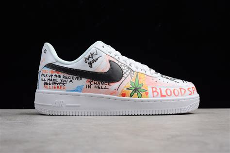 Custom Pauly X Vlone Pop Nike Air Force 1 Low Graffiti Harlem White