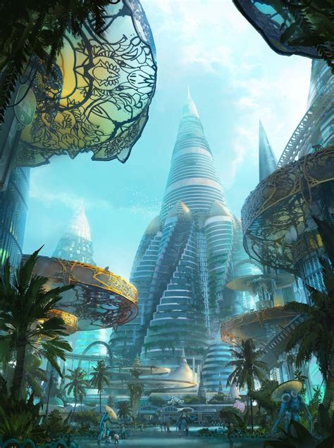 Pin By Fox Furryington On Fantasy Worlds Futuristic City Sci Fi