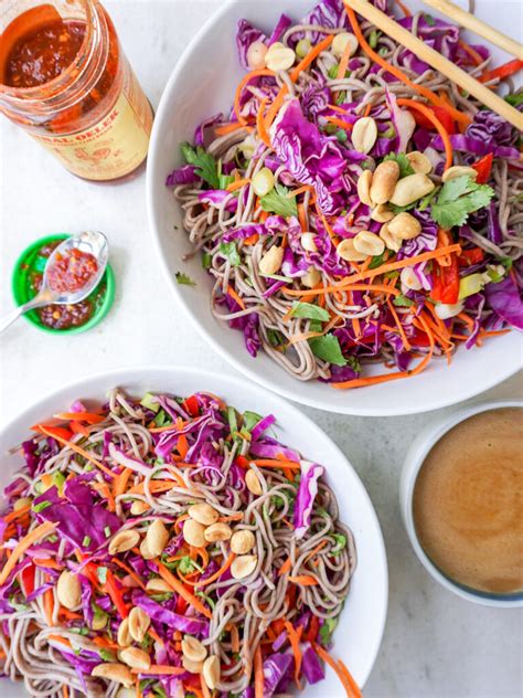 Asian Noodle Salad With Peanut Sauce I M Always Hungry