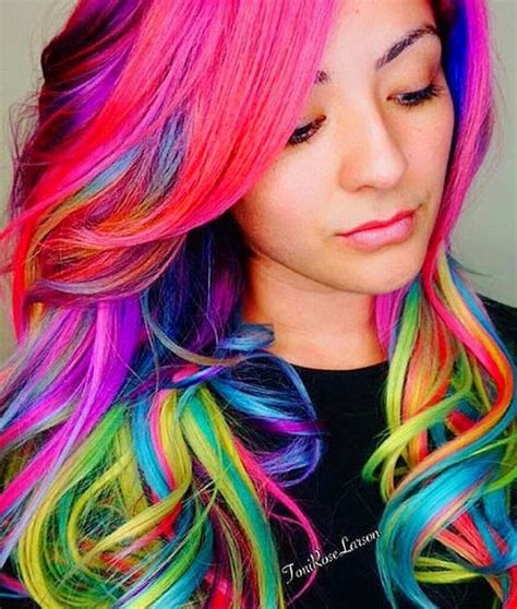 30 rainbow hair color that will make you look attractive rainbow hair color lavender hair