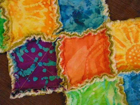 Asst Vibrant Colors Tye Dye And Crazy Daisy Rag Quilt Candle Etsy
