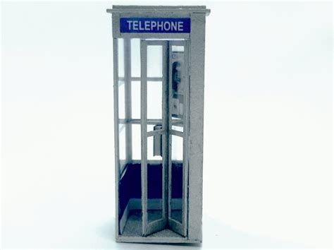 Ho Scale Kit Modern Telephone Booth 3 Phone Booths Ho 503