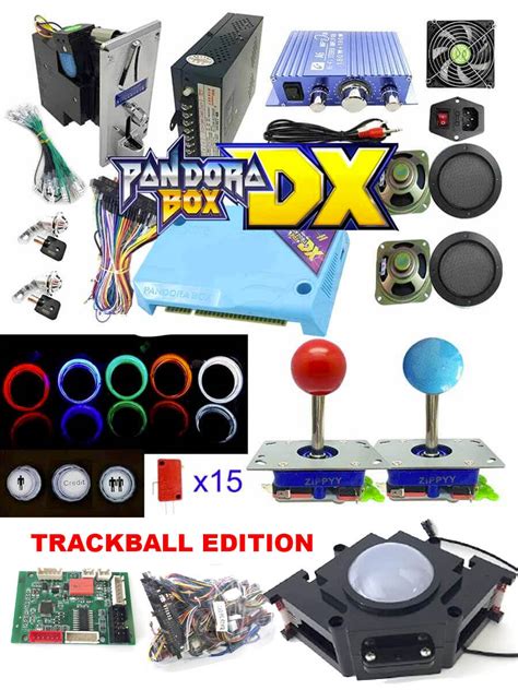 Jamma Trackball Arcade Cabinet Kit Pandora Box Dx 3000 Pandoras Toy Box