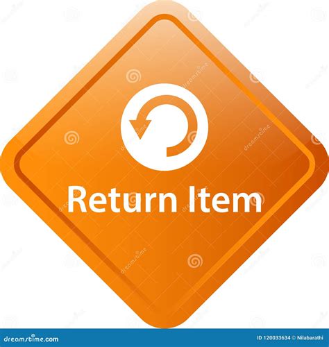 Return Item Icon Button Stock Illustration Illustration Of