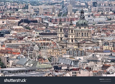 Budapest Hungary Capital City Aerial View Old Town Of Pest Stock