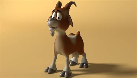 3d Asset Cartoon Goat Rigged And Animated Cgtrader