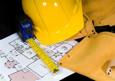 Tape Measure At Building Construction Work Site Stock Image Image Of