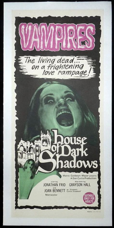 The Poster For House Of Dark Shadows Starring From The Movies Title