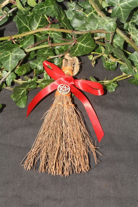 Small Cinnamon Broom Or Besom With Pentagram Yule Ornament Etsy