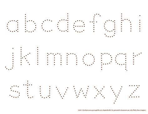 Lowercase Alphabet Tracing Gallery