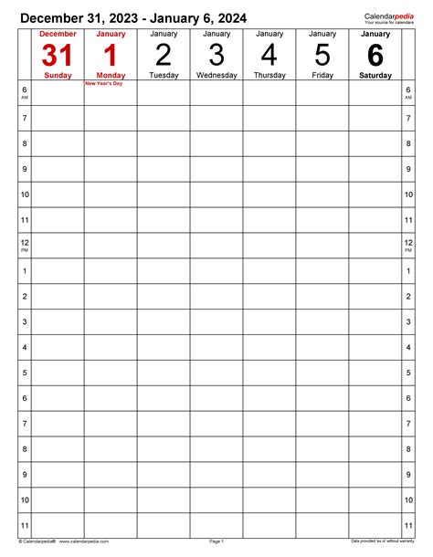 2024 Weeks Calendar Excel Templates Printable Betta Clarette
